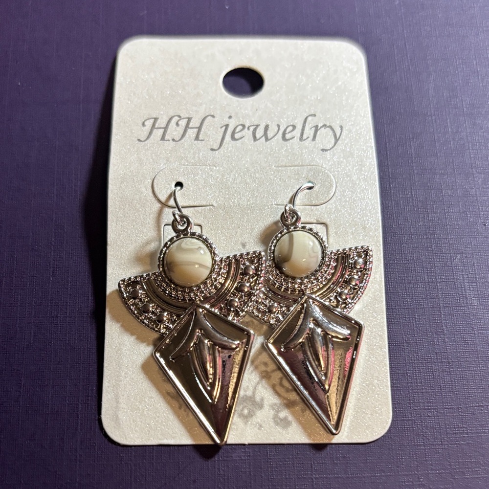 HH Jewelry Global Brand | Silver Geometric Tribal Dangles | Boho Chic